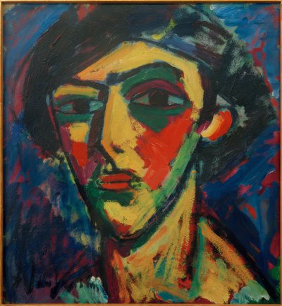 Hoofd van een jongeman door Alexej von Jawlensky